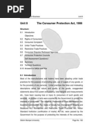 Unit 8 The Consumer Protection Act, 1986: Structure