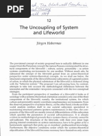 Jurgen Habermas - Uncoupling System & Lifeworld