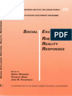 Reconceptualising Social Disadvantage: in Social Exclusion: Rhetoric, Reality, and Responses