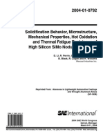 Solidification Behavior, Microstructure, Mechanical Properties