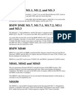 BMW Fault Code List