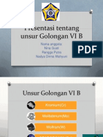 Presentasi Tentang Unsur Golongan VI B