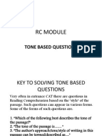 RC Module - Tone Based Questions