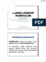 Ruang Lingkup Kurikulum