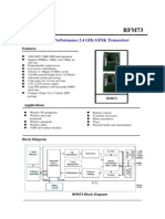 Low Power High Performance 2.4 GHZ GFSK Transceiver: Features