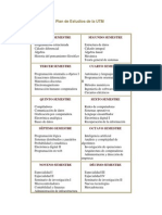 Plan de Estudios de La UTM