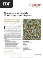 Mneumonics PsychDx