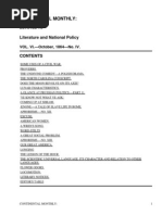 The Continental Monthly, Vol. 6, No 4, August, 1864devoted To Literature and National Policy by Various