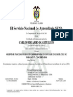 Certificado Norma 240201044 - Orientar Procesos Formativos Presenciales Con Base en Los Planes de Formacion Concertados