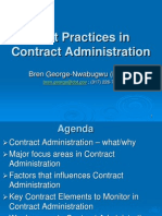 Best Practices in Contract Administration