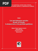 Los Movimientos Sociales Frente Al Estado, La Democracia y Los Partidos Politicos