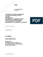 Slave Narratives: A Folk History of Slavery in The United StatesFrom Interviews With Former SlavesOhio Narratives by Work Projects Administration