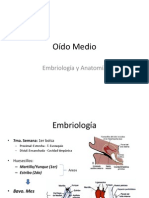 Oído Medio - Embriología y Anatomía