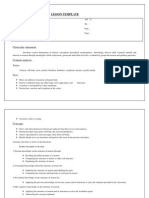 Lesson Template: Curricular Statement