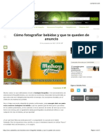 Cómo Fotografiar Bebidas y Que Te Queden de Anuncio