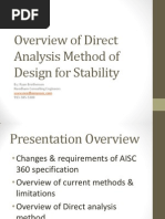 Direct Analysis Method