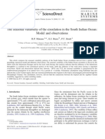 2008 - The Seasonal Variability of The Circulation in The South Indian Ocean - Model and Observations