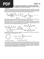 Exp't 13: Phase-Transfer-Catalyzed Alkylation of Diethyl Malonate