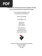 Design of Fully Differential Operational Amplifier With High Gain, Large Bandwidth and Large Dynamic Range