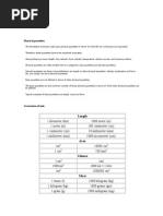 Physical Quantities