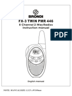 Brondi Fx-3 Twin PMR 446 User Guide