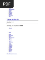 Yahoo Malaysia: Monday, 22 September 2014