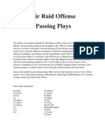 Air Raid Offense Pass Plays