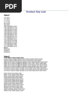 Product Key List