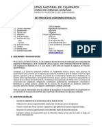 Silabo Procesos Agroindustriales