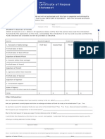 Certificate of Finance Statement: Student's Sources of Funds