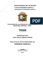 Evaluación de Las Causas Del Colapso de La Bocatoma Cantería - Puno