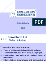 Euroinform Presentation 2012