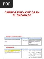 Cambios Fisiologicos en El Embarazo