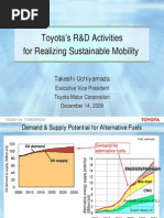 Toyota's R&D Activities For Realizing Sustainable Mobility