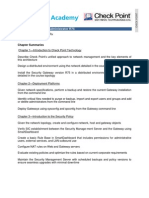 Check Point Security Administrator R75: Code: Acbe-Ckp-Ccsa RX Days: 3 Chapter Summaries