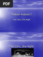 Textual Analysis - Two Cars One Night