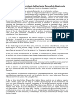 Acta de Independencia de La Capitanía General de Guatemala