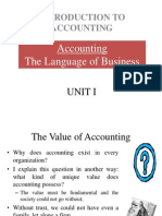 Introduction To Accounting: Accounting The Language of Business