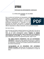 Aviso - Código y Trámite Certificado de Antecedentes Judiciales