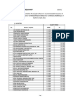 Provisional ICCs BCCs Second Batch