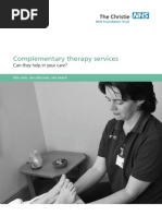 Complementary Therapy Services: Can They Help in Your Care?