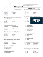 3 - Molecules and Compounds: Practice Test