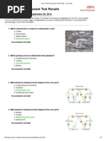 Rock Cycle Assessment Test Results