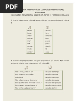 Antonímia Preposições e Locuções Prepositivas Advérbios e Locuções Adverbiais Sinonímia Tipos e Formas de Frases