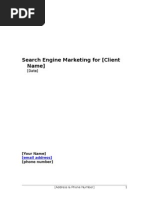 Search Engine Marketing For (Client Name) : (Date)