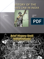 The History of The Companies Law in India