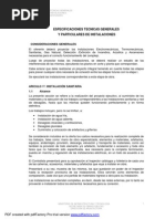 02 - Especificaciones Técnicas Generales y Particulares de Instalaciones