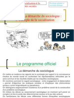 Thème 3 - La Démarche Du Sociologue - L'Exemple de La Socialisation