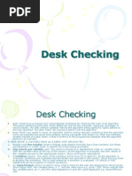 Desk Checking Note