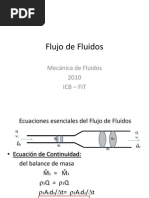 Flujo de Fluidos Continuidad Bernoulli